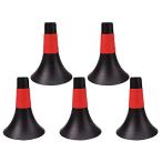 Momo no Hana ドリブル 練習 バスケ コーン トレーニング 三角 ミニ カラーコーン 赤 5本 セット バスケットボール フットサル