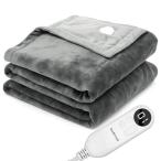 電気毛布 敷き 掛け188×130cm 電気膝掛けダブルサイズ＆2026進化した高性能コントロール＆ 掛け敷き兼用 節電 6段階温度調節 10段