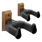 ショッピングギター STRICH ギターハンガー 壁掛け ギターホルダー 自動ロック 取り付け簡単 ネジ付き ギター ベース ウクレレなどに適用（2点セット）