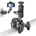 Ulanzi スーパークランプ カメラマウント 開口幅60mm 360度回転 1/4インチネジ 3/8インチ 耐荷重1.5kg 偏向防止 緩み防