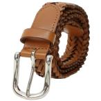 ベルト 32mm 112cm メッシュ スプリットレザー 牛床革 調節 0111215