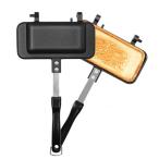 CLICSUN ホットサンドメーカー 直火 ホットサンドイッチクッカー ホットサンドトースター レシピ付 上下分離型 ロック付き フッ素加工 キ