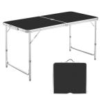 DesertFox キャンプテーブル アウトドア テーブル 折りたたみ 120cm 3段階高さ調整 単品/セット ピクニック レジャー キャンプ
