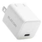  Elecom зарядное устройство Type-C 30W маленький размер USB PD соответствует GaN II складной штекер PPS белый EC-AC10230WH