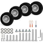  для низкий уровень шума 4 шт. комплект резиновый черный 50mm(DIY ремонт комплект )l чемодан * покупка Cart * дорожная сумка соответствует машина ось длина 30