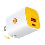 Shell зарядное устройство 30W 2 порт (USB-C+USB-A)Type-C PSE засвидетельствование settled GaNII технология складной штекер PD3.0 соответствует ko