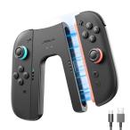 JSAUX 充電グリップ Switch 2に対応 左右分離型コントローラー充電グリップ V字型 プレイしながら充電・Switch 2アクセサリ・