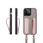 ショッピングiphone ケース ショルダー COGURE コグレ 本革iPhoneケース ショルダーストラップ 落下防止ベルト カード収納 iPhone13ProMax グレージュ+ピ