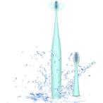 電動歯ブラシ 歯ブラシ insofa 電動歯ブラシ 交換用ブラシ2本付きIPX7防水等級 ，緑 1PACK