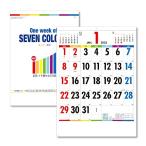 キングコーポレーション 2023年 カレンダー 壁掛け One Week of Seven Colors B3 530×380mm KC20025 白