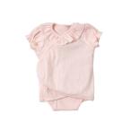 10moistimowaPATTO SATTO OMEKASHI короткий рукав воротник оборка розовый 50-60cm нижнее белье внутренний лента baby младенец детский комбинезон рождение подготовка передний открытие 