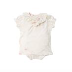 10moistimowaPATTO SATTO OMEKASHI короткий рукав воротник оборка Ame The ik50-60cm нижнее белье внутренний лента baby младенец детский комбинезон рождение подготовка передний открытие 