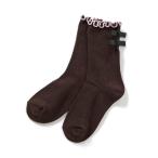 Ampersand Anne pa Sand GIRLS лента сочный носки Brown 22-24cm девочка нога одежда носки FO Inter National 