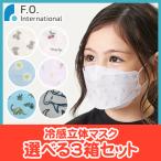 ショッピング接触冷感 不織布マスク 選べる3箱セット F.O. オールオルン 冷感立体マスク 接触冷感 1箱10枚入り 計30枚