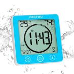  digital clock waterproof [ rainproof type ] timer temperature hygrometer half .. clock bath clock thermometer hygrometer . middle . ornament desk put magnet suction pad bathroom bus .