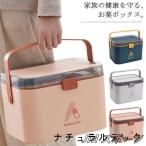 救急ボックス お薬ボックス 薬ケース 薬箱 おくすり袋 常備薬 お薬収納 薬入れ 大容量 収納ボックス ケース 小物入れ フタ付き 手提げ おしゃれ