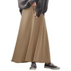 ショッピング神戸 レタス 神戸レタス 『ぬく盛り』裏起毛 まるで着る毛布 フレアスカート あったか 暖かい 部屋着 スウェット 冬 M786 M プチ モカ