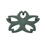 池永鉄工 南部鉄器 鍋敷き 鉄瓶用 急須 釜敷き 16.5×16.5 桜 青竹