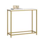 SoBuy пристенный столик боковой стол мрамор style Gold тонкий ширина 80× глубина 30× высота 75cm стойка вход te-b