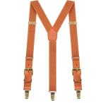  men tens подтяжки мужской bronze metal зажим кожа имеется скоба для регулировка возможность одноцветный полоса точка проверка Brown 