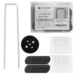  сад Nights U булавка .. чёрный круг 30 шт. комплект диаметр 3mm длина 15cm[ твердость в кейсе ] защита от сорняков сиденье для булавка (ko. знак type )