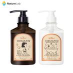 ショッピングスヌーピー 【スヌーピーコラボ】マイブースターズ  ヘマチン ブースター シャンプー&トリートメント本体 2点セット 400ml×2 | シャンプー トリートメント セット