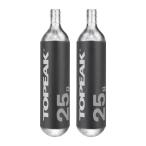 自転車メンテナンス用品 トピーク CO2カートリッジ 2本セット 25g ネジ付