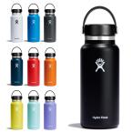 ショッピング水筒 水筒・マグボトル ハイドロフラスク 32 oz WIDE MOUTH 946ml Black