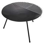 【店内全品+P5%】 BBQ・七輪・焚火台 キャプテンスタッグ ラウンド ファイアベース ブラック