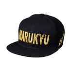 フィッシングウェア マルキュー マルキユーフラットバイザーキャップ01 フリー ブラック×ゴールド