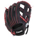 外遊びグッズ キャプテンスタッグ CS ジュニア野球グラブ グローブ BK×RD(ブラック×レッド)