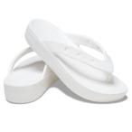  сандалии * морской обувь Crocs CLASSIC PLATFORM FLIP W( Classic платформа f "губа" W) 24cm(W8) White