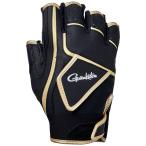 フィッシンググローブ がまかつ CORDURA(R) トーナメントグローブ(5本切) GM7293 L ブラック×ゴールド