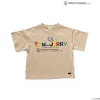 トップス F.O.KIDS 24春夏 Kid’s トム&ジェリーコラボ ブロックロゴ  Tシャツ キッズ 130cm ベージュ