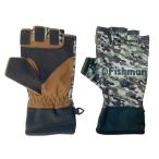 フィッシンググローブ Fishman(フィッシュマン) 夏用5フィンガーレスグローブ XL グリーンカモ