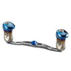 ショッピングTIB 1/1は全品+P5%  リールカスタムパーツ LIVRE クランク140 シマノ用 左巻用 チタンP+ブルーG