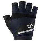 フィッシンググローブ ダイワ DG-2326 フェイクレザーメッシュグローブ 5本カット L ネイビー
