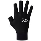 フィッシンググローブ ダイワ DG-6726 ICEDRY UVカットグローブ 3本カット M ブラック