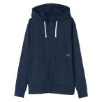 サマーウェア(メンズ) ヘリーハンセン ロングスリーブワンポイントロゴFZフーディーラッシュガード XL オーシャンネイビー(ON)