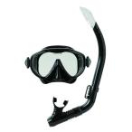 外遊びグッズ YASUDA シリコン マスク・スノーケルセット スイムセットV1 大人用 ブラック