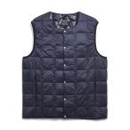 【店内全品+P5%】 ベスト(メンズ) TAION ベーシック クルーネックボタン インナーダウンベスト メンズ XL D.NAVY