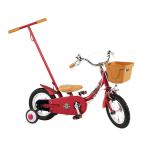 トップ いきなり自転車 押し手付き自転車 2-6歳 12インチ スカーレット