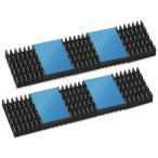 zspowertech ヒートシンク 小型 - 20×14×6mm 熱伝導性両面テープ付き 10個入り - 放熱板/冷却フィン