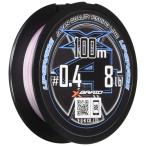エックスブレイド(X-Braid) アップグレード X4 100m 0.4号 8lb オーキドホワイト1m15cm毎 ウルゲソピンクマーク