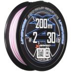 エックスブレイド(X-Braid) アップグレード X4 200m 2号 30lb オーキドホワイト1m15cm毎 ウルゲソピンクマーク