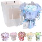 【anan掲載店・プロ推奨】 Puanela ソープフラワー 花束 ギフト 誕生日 母の日 退職 卒業 敬老の日 プレゼント 花 造花 バラ 紙紙袋付
