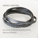 マリア サモラ 6連 シルバーバングル MARIA SAMORA SET OF SIX STERLING ROLLING SILVER BANGLE/OXIDIZED