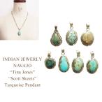 インディアンジュエリー ナバホ "SCOTT SKEETS" "TINA JONES" ターコイズ ペンダント ヘッドINDIAN JEWELRY NAVAJO Pendant Haed