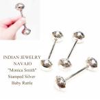  индеец ювелирные изделия Navajo группа штамп серебряный Bay Be погремушка INDIAN JEWELRY NAVAJO "Monica Smith" Stamped Silver Baby Rattle