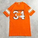 70's CHAMPION FOOTBALL T-SHIRTS L/ORANGE Made in USA 70年代 チャンピオンフットボール Tシャツ サイズ L　オレンジ アメリカ製